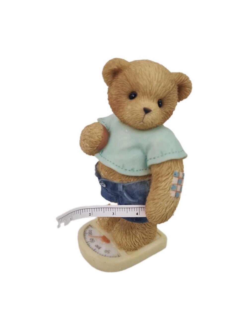 Cherished Teddies "Dale" Love Outweighs All 4001905 Porcelain Figurine Vntg